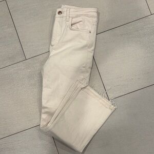 Zara Cream Straight Leg Jeans